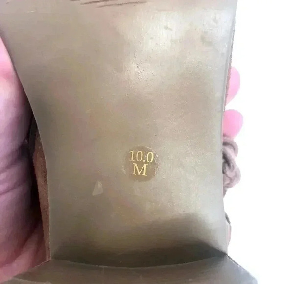 Steve Madden Adeline Booties Sandals Brown Suede Leather Women's Size 10 - Picture 8 of 14